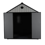 Pro Grade 6ft x 8ft Premium Plastic Double Door Garden Shed - Grey/Anthracite Wood Touch Texture