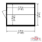 Shire Value Overlap 8ft x 6ft Windowless Shed with Single Door