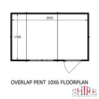 Shire Overlap 10ft x 6ft Pent Shed