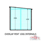 Shire Overlap 10ft x 6ft Pent Shed