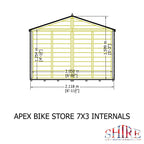 Shire Shiplap 3ft x 7ft Bike Storage - With Floor