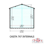 Shire Casita 7ft x 7ft Apex Garden Shed