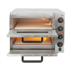KRD Commercial Twin Deck Electric Pizza Oven With Timer 8 x 10" or 2 x 20" Pizzas