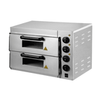 KRD Commercial Twin Deck Electric Pizza Oven With Timer 8 x 10" or 2 x 20" Pizzas