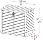Duramax StoreAway Cedargrain Plastic Garden Storage Box - 850L - Grey