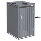 Wood Effect Wheelie Bin Storage - Single Bin Store